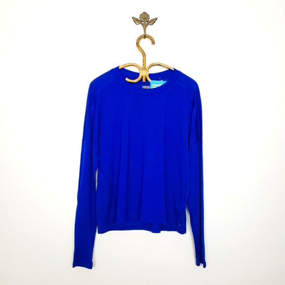 Icebreaker Tops - Icebreaker Cool-Lite™ Kinetica Long Sleeve Crewe Blue Top Womens Large
